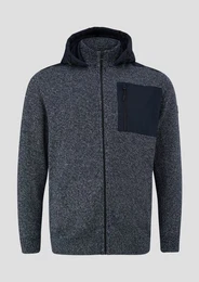 Outdoorjacke Kapuzenjacke im Fabricmix Label-Patch