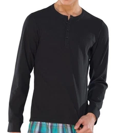 Unterhemd Uncover (Set, 1-St., 1er-Pack) Herren Langarmshirt Doppelripp Baumwolle Knopfleiste