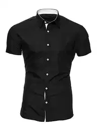 Businesshemd Herren Hemd Kurzarm Freizeithemd Business Formales Sommerhemd (Kurzarm, Kurzarm) Regular Kurzarm Kentkragen Uni