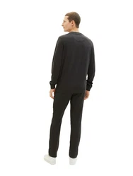 TOM TAILOR Strickpullover basic crewneck knit Schwarz/Dunkelgrau/Dunkelblau/Grau