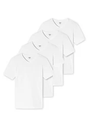 uncover by SCHIESSER Unterhemd Basic 4er Pack Weiß/Dunkelblau/Grau