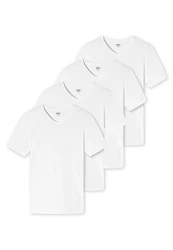 uncover by SCHIESSER Unterhemd Basic 4er Pack Weiß/Dunkelblau/Grau