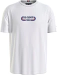 Tommy Hilfiger T-Shirt HILFIGER TRACK GRAPHIC TEE Weiß/Dunkelblau/Gelb/Creme/Grau