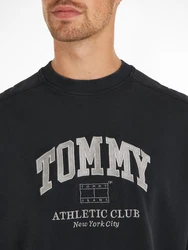 Tommy Jeans Sweatshirt TJM BOXY GMD CREW Schwarz/Hellblau/Dunkelblau