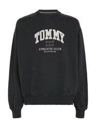 Tommy Jeans Sweatshirt TJM BOXY GMD CREW Schwarz/Hellblau/Dunkelblau