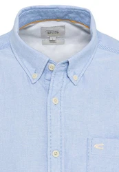 camel active Langarmhemd Button-Down-Kragen hellblau/wei