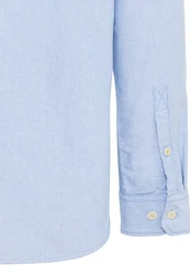 camel active Langarmhemd Button-Down-Kragen hellblau/wei