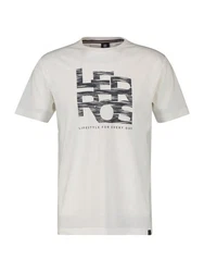 LERROS T-Shirt mit Print Khaki/Grau/Rot