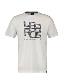 LERROS T-Shirt mit Print Khaki/Grau/Rot