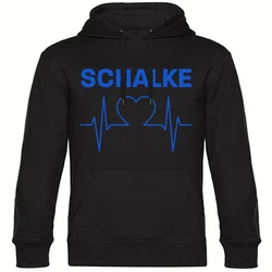 multifanshop Kapuzensweatshirt Herzschlag Hoodie Blau/Schwarz/Dunkelblau/Grau