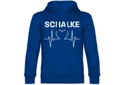 multifanshop Kapuzensweatshirt Herzschlag Hoodie Blau/Dunkelblau