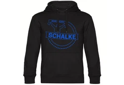 multifanshop Kapuzensweatshirt Schalke - Meine Fankurve Grau/Schwarz/Blau/Braun/Rosa