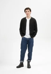 MELA Cardigan Herren Strick Jacke SHAMIAL Dunkelgrau/Schwarz/Grau/Hellgrau