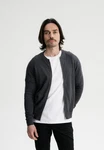 MELA Cardigan Herren Strick Jacke SHAMIAL Dunkelgrau/Hellgrau/Grau