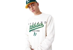 New Era Sweatpulli MLB Lifestyle Oakath Grün/Weiß/Creme/Dunkelgrün
