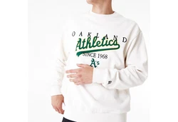 New Era Sweatpulli MLB Lifestyle Oakath Grün/Weiß/Creme/Dunkelgrün