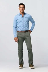 MEYER Chinohose ROMA Khaki/Dunkelgrün/Grün