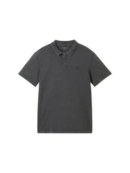 TOM TAILOR Poloshirt mit Logo Stickerei Dunkelgrau/Grau/Hellgrau