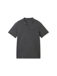 TOM TAILOR Poloshirt mit Logo Stickerei Dunkelgrau/Grau/Hellgrau