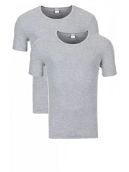 Yazubi Rundhalsshirt Basic Crew Neck Tee Grau/Hellgrau