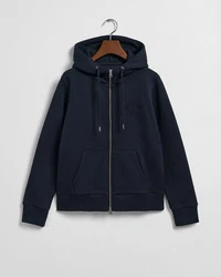Gant Sweatshirt Sweatjacke Regular Fit Dunkelblau/Blau/Hellblau