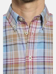 Babista Kurzarmhemd Style BELLAVETTI blau/blau kariert