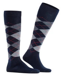 Burlington Kniestrümpfe Preston Blau/Dunkelblau/Hellblau