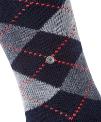 Burlington Kniestrümpfe Preston Blau/Dunkelblau/Hellblau