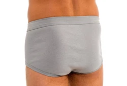 HERMKO Slip mit Eingriff 3er Pack (3240) Grau/Khaki/Hellgrau