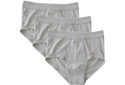 HERMKO Slip mit Eingriff 3er Pack (3240) Grau/Khaki/Hellgrau