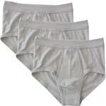 HERMKO Slip mit Eingriff 3er Pack (3240) Grau/Khaki/Hellgrau