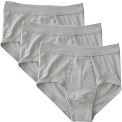HERMKO Slip mit Eingriff 3er Pack (3240) Grau/Khaki/Hellgrau