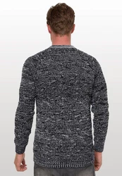 Rusty Neal Strickpullover Dunkelblau/Grau/Hellblau/Weiß