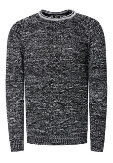 Rusty Neal Strickpullover Dunkelblau/Grau/Hellblau/Weiß