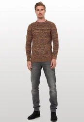 Rusty Neal Strickpullover Braun/Orange/Beige