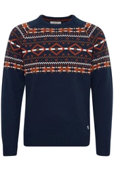 Blend Strickpullover BHNilas Dunkelblau/Hellblau/Blau