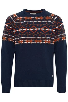 Blend Strickpullover BHNilas Dunkelblau/Hellblau/Blau