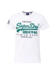 Superdry T-Shirt Gelb/Dunkelblau/Creme/Weiß