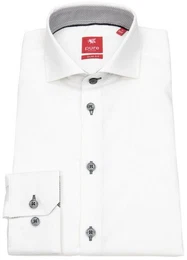 Businesshemd Slim Fit stark tailliert Haifischkragen Kontrastknpfe