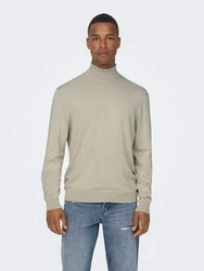 ONLY & SONS Strickpullover Khaki/Beige/Braun
