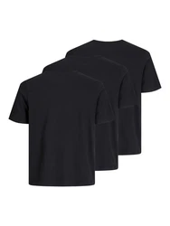 Jack & Jones T-Shirt Under Tee Crew Neck (3-tlg) Dunkelblau/Schwarz