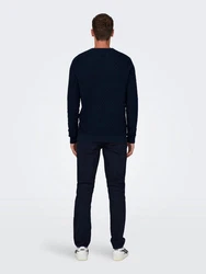 ONLY & SONS Rundhalspullover Kalle (1-tlg) dunkelblau