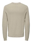 ONLY & SONS Rundhalspullover Kalle Khaki/Beige