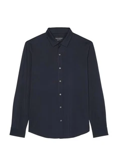 Marc O'Polo Langarmhemd Dunkelblau/Blau/Hellblau