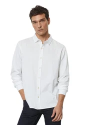 Marc O'Polo Langarmhemd Weiß/Creme/Grau