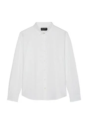 Marc O'Polo Langarmhemd Weiß/Creme/Grau