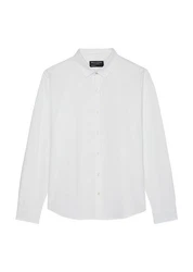 Marc O'Polo Langarmhemd Weiß/Creme/Grau