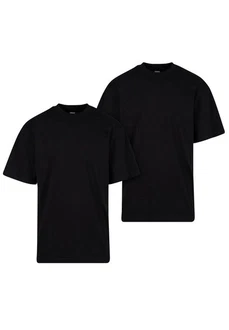 URBAN CLASSICS T-Shirt Urban Classics Herren Tall Tee (2-Pack) Schwarz