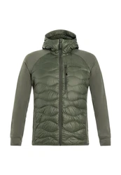 Peak Performance Kurzjacke Helium Down Hybrid Hood Dunkelgrün/Grün
