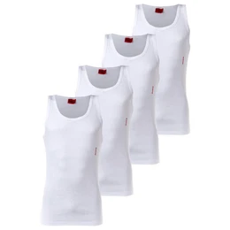 Unterhemd Herren Unterhemd, 4er Pack - Tank Top, Doppelripp, (Packung, 4er Pack)